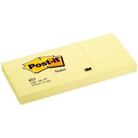 KARTECZKI POST-IT 38x51mm ŻÓŁTE (3x100)