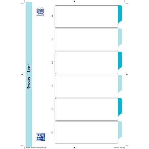 Przekładki mylar Oxford A4+ 6 kart