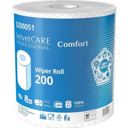 Czyściwo w rolce Velvet Care Comfort 200m 2w celuloza białe