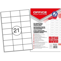 Etykiety Office Products A4 70x42.3mm białe (100)