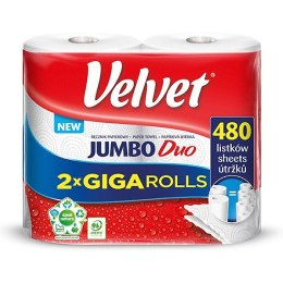 Ręcznik w rolce Velvet Jumbo Duo 2w celuloza białe (2)