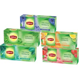 Herbata Lipton zielona z nutą truskawki i maliny (20), NUTA TRUSKAWEK I MALIN