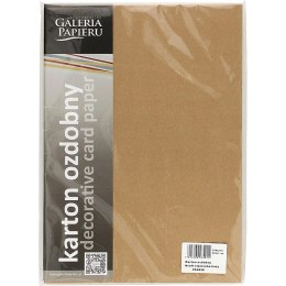 Karton ozdobny Galeria Papieru A4/230g Kraft ciemnobeżowy (20)