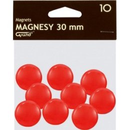 Magnesy do tablic Grand śr.30mm czerwone (10)