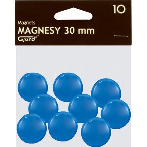 Magnesy do tablic Grand śr.30mm niebieskie (10)