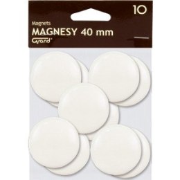 Magnesy do tablic Grand śr.40mm białe (10)