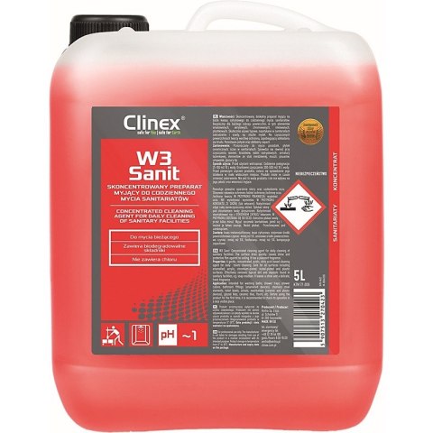 Preparat CLINEX W3 Sanit 5L, do mycia sanitariatów